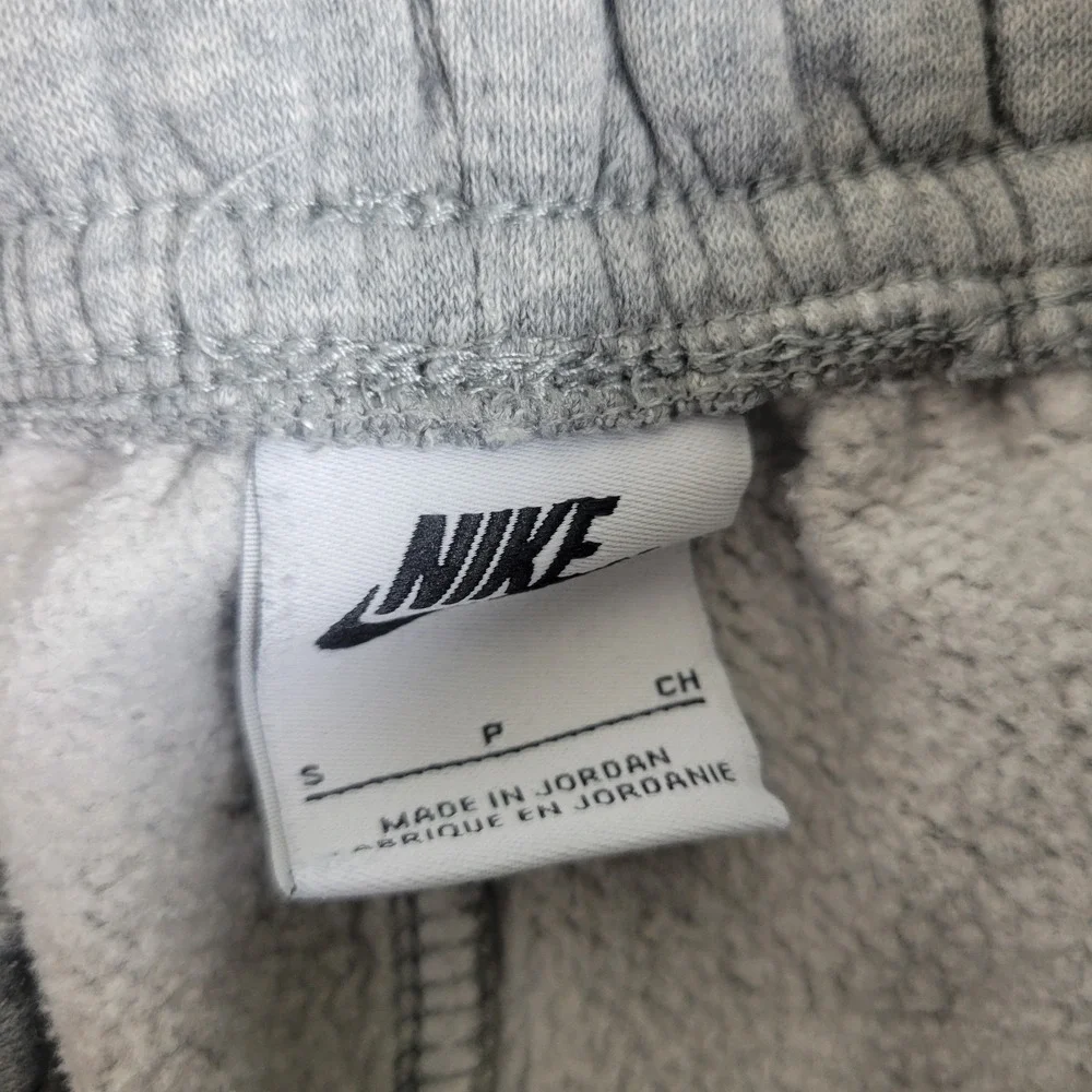 Nike Mens Small Solid Gray Stretch Fleece Elastic Waist Drawstring Sweatpants